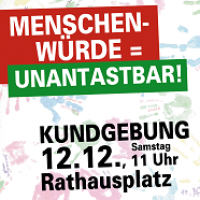 Kundgebung am 12. Dezember 2015 um 11 Uhr auf dem Rathausplatz in Erlangen