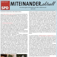 Titelseite der Frühjahrs-Ausgabe 2016 unserer Ortsvereinszeitung MITEINANDER.aktuell